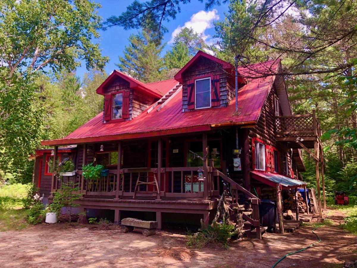 Chalet En Bois Rond Mauricie Saint-Alexis-des-Monts Esterno foto