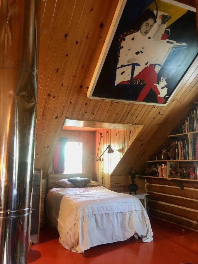 Chalet En Bois Rond Mauricie Saint-Alexis-des-Monts Esterno foto