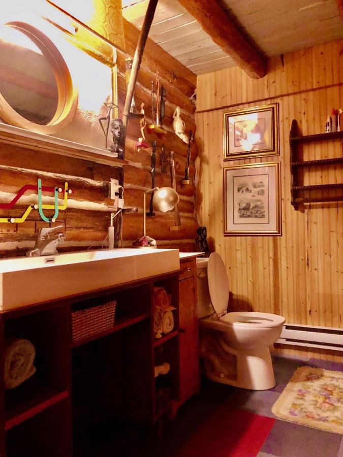 Chalet En Bois Rond Mauricie Saint-Alexis-des-Monts Esterno foto