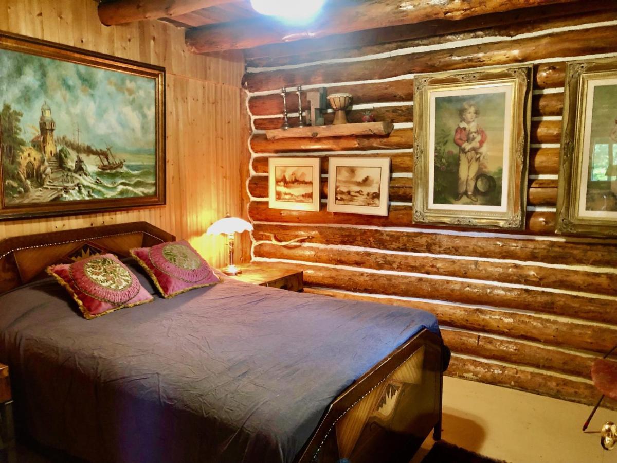 Chalet En Bois Rond Mauricie Saint-Alexis-des-Monts Esterno foto