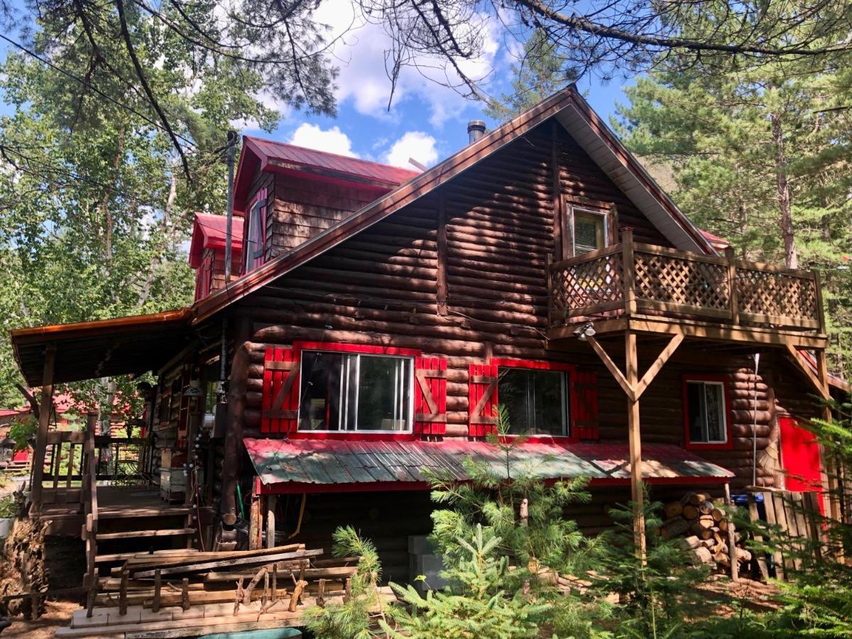 Chalet En Bois Rond Mauricie Saint-Alexis-des-Monts Esterno foto